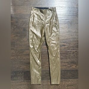 Rag & Bone Faux leather leggings olive size M